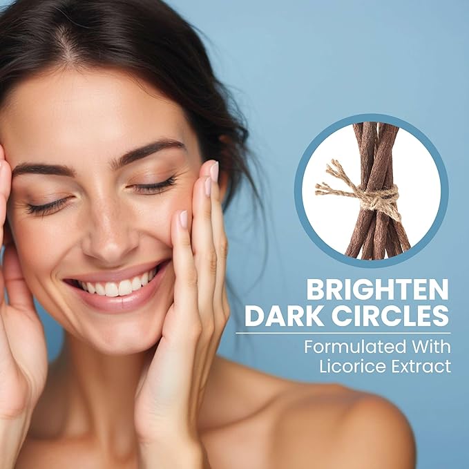 Eva Naturals Eye Gel for Dark Circles, Bags & Puffiness β Anti-Aging Serum with Peptides, Hyaluronic Acid & Botanicals β Firming Under Eye Treatment for Wrinkles, Fine Lines & Tired Skin β 2 oz