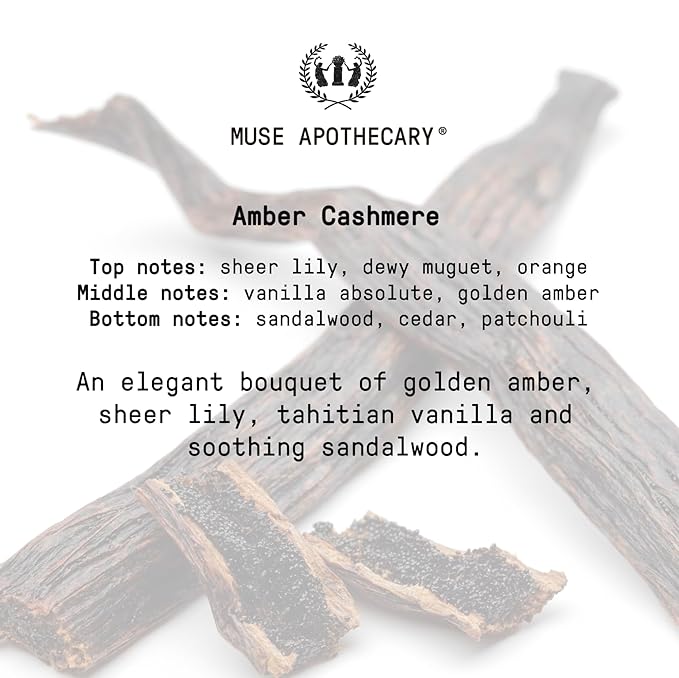 Muse Apothecary Linen Ritual - Aromatic, Soothing, and Relaxing Linen Mist, Laundry and Fabric Spray - Infused with Aromatherapy Essential Oils - 8 oz, Amber Cashmere