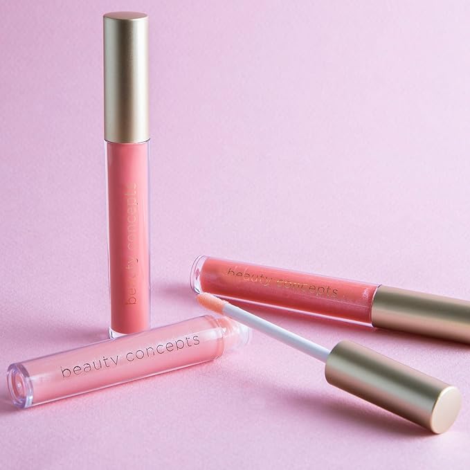 Beauty Concepts Lip Gloss Collection β Shimmering, Glossy Lip Makeup Set for a Radiant Finish, Pink Colors Collection