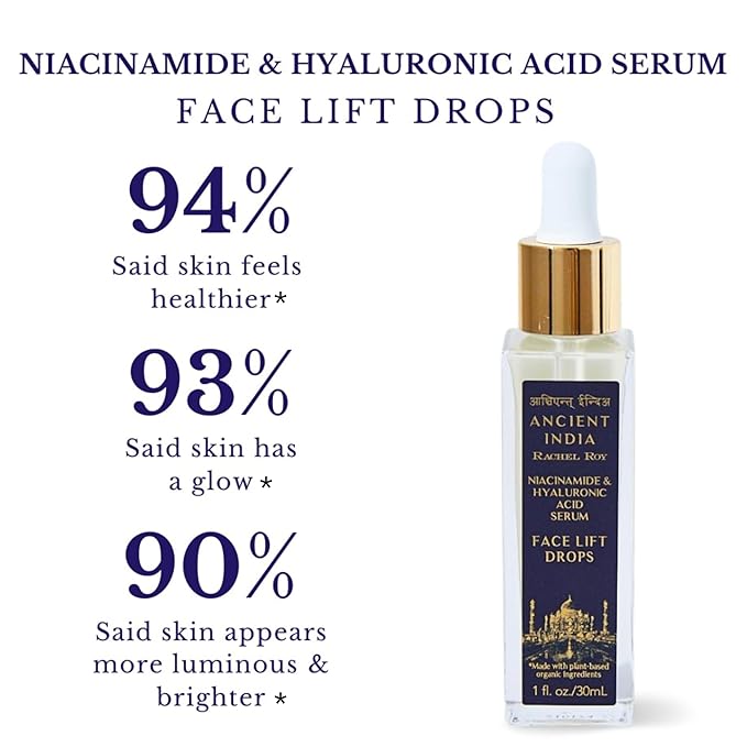 Rachel Roy Niacinamide & Hyaluronic Acid Face Serum with Retinol & Aloe Vera — Brightening, Hydrating Anti-Aging Serum for Dark Spots & Uneven Skin Tone — 1 fl oz