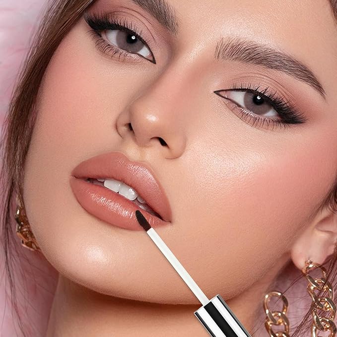 aopoka Peel Off Lip Liner Stain Velvet Tint – Long-Lasting, Moisturizing, Non-Sticky Matte Lip Lacquer, Highly Pigmented, Smudge-Proof Liquid Lipstick Makeup #Brownish Red