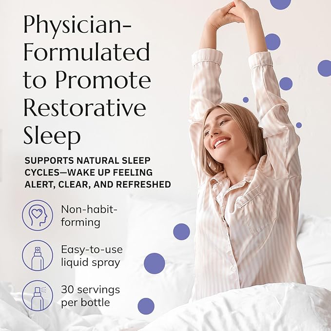 Night Night Liposomal Spray β Non-Habit-Forming Sleep Supplement with Melatonin & GABA - Fast-Absorbing Sleep Spray to Promote Rest, Relaxation & Positive Mood - Allergen-Free & Vegan