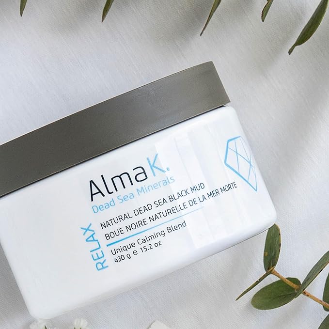 ALMA K Natural Dead Sea Black Mud Mask - Dead Sea Mud Mask for Women - Beauty Mask - Organic Mud Mask for Body - Natural Skin Care Products - 15.2 oz