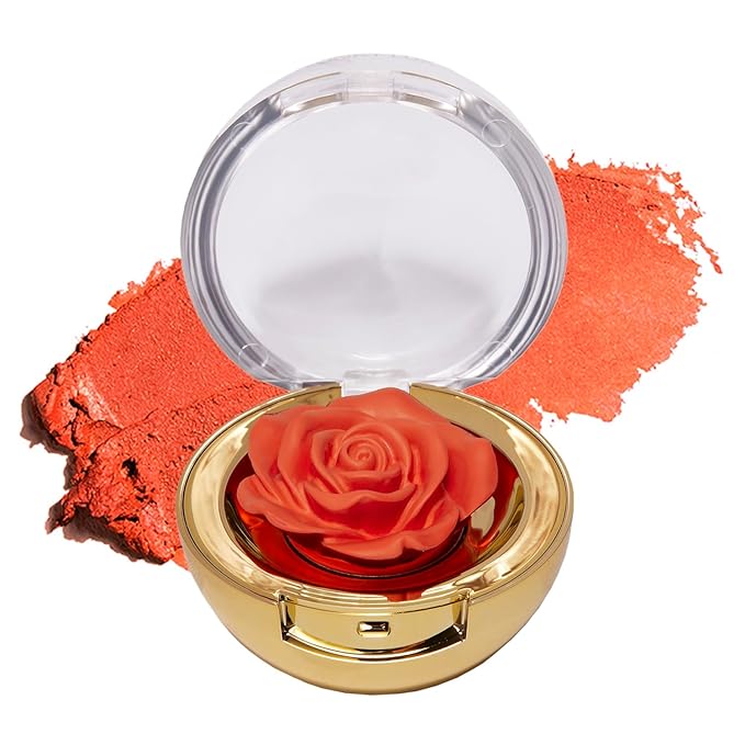 Winky Lux Cheeky Rose, Cream Blush for Cheeks, Flower Blush with Vitamin E, Makeup Blush and Flower Makeup, Coral Brilliant