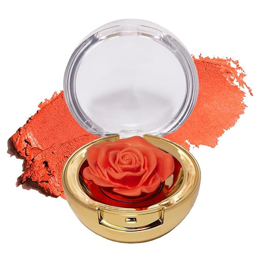 Winky Lux Cheeky Rose, Cream Blush for Cheeks, Flower Blush with Vitamin E, Makeup Blush and Flower Makeup, Coral Brilliant