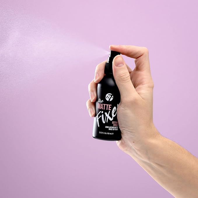 W7 The Fixer Duo - Makeup Setting Spray 2Pcs Set - Dewy & Matte Finishes For Fixing Professional Makeup