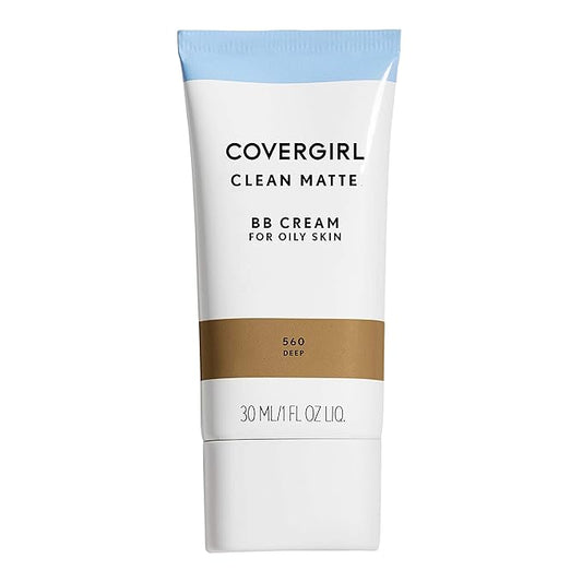 COVERGIRL - Clean Matte BB Cream, Oil-Free, Long-Lasting, Sensitive Skin, Lightweight, 100% Cruelty-Free
