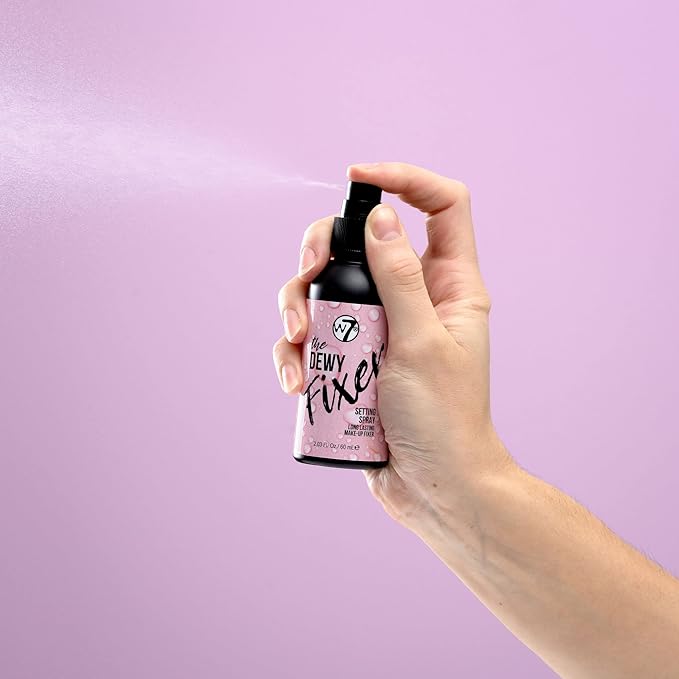 W7 The Fixer Duo - Makeup Setting Spray 2Pcs Set - Dewy & Matte Finishes For Fixing Professional Makeup
