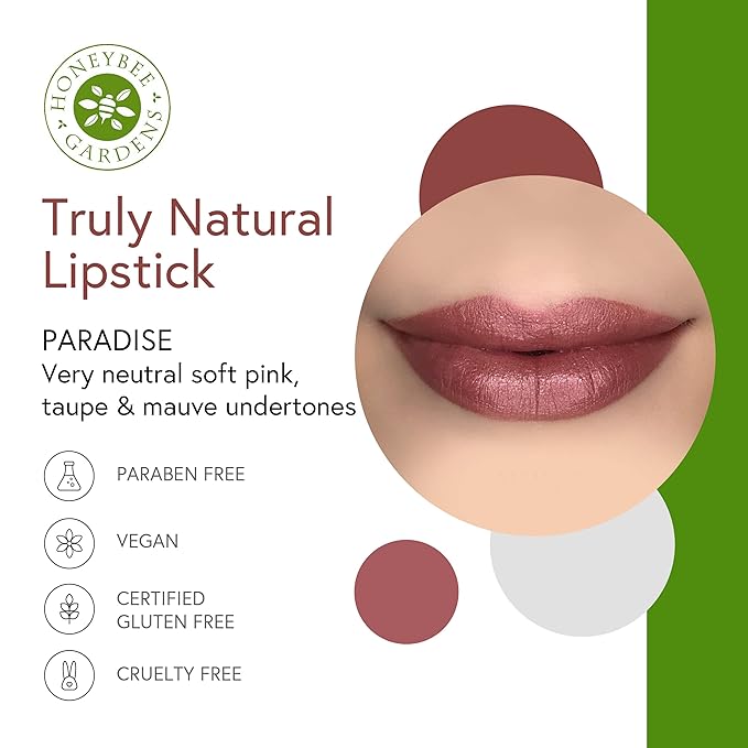 Honeybee Gardens Lip Liner + Lipstick Bundle, Paradise & Perfection