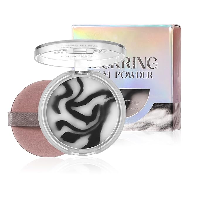 Blurring Balm Powder, Setting Translucent Foundation Primers, Oil Control Concealer Pressed Cream Waterproof Sweatproof Making Long Lasting Makeup Primer (#04 Charm, 0.16 oz)
