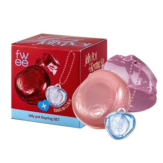 Glowy Jelly Pot + Keychain SET | Dewy Jelly Lip & Blush Color, Tinted Glow Jelly Balm, Dewy Buildable Finish β Lavender Whip (Creamy Lavender) | 0.14 oz
