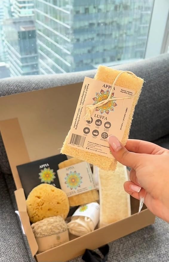 Medium Mexican Loofah Vegetable Sponge (13cm) | Loofah Bath Sponges | All Purpose Vegetable Sponge | Eco Friendly 100% Natural & Biodegradable | Daily Skin Cleansing Care for Women and Men