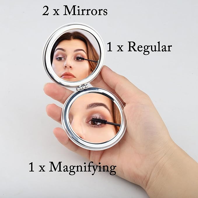 Zuo Bao Breast Cancer Awareness Makeup Mirror for Women Battle Me But Won't Beat Me Mirror Pink Ribbon Gift (Breast Cancer)