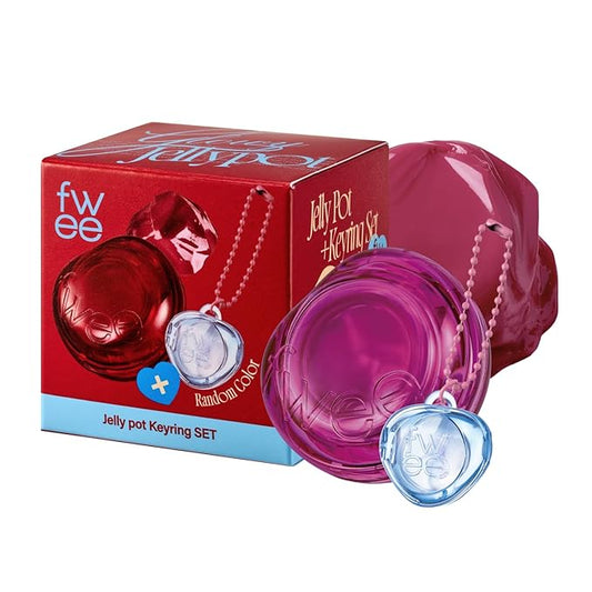 Glowy Jelly Pot + Keychain SET | Dewy Jelly Lip & Blush Color, Tinted Glow Jelly Balm, Dewy Buildable Finish β Compote (Mauve Berry) | 0.14 oz