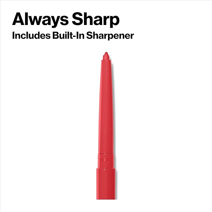 REVLON Lip Liner, Colorstay Face Makeup with Built-in-Sharpener, Longwear Rich Lip Colors, Smooth Application, 713 Ruby (Pack of 2)