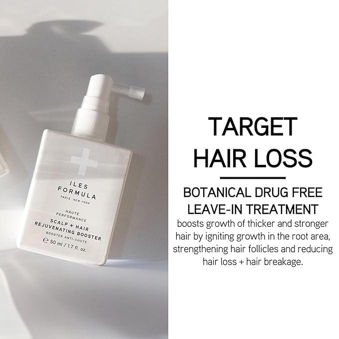 ILES FORMULA Scalp & Hair Rejuvenating Booster β Reduces Hair Loss Signs, Boosts Growth & Thickness, Botanically Derived Breakthrough Blend with Procapil, Tomato, Apple & Wasabi Extracts (1.7 Fl Oz)