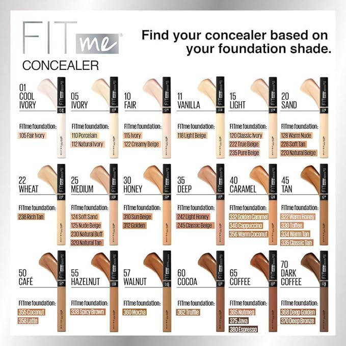 Maybelline New York Fit Me Matte + Poreless Liquid Foundation, Pouch Format, 340 Cappuccino, 1.3 Ounce