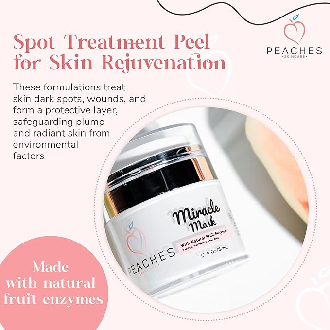 Hydrating Face Mask with Beeswax, Avocado Oil, Pumpkin, and More β Gently Removes Dead Skin Cells β Miracle Mask (1.7 oz)
