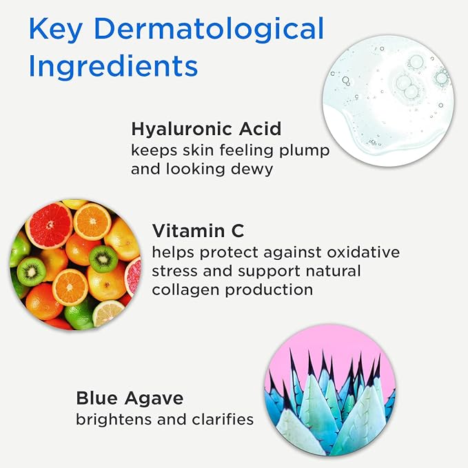 DERMAdoctor Calm Cool + Corrected Dermatologist Formulated Moisture Recovery Hyaluronic Acid Serum with Vitamin C & Niacinamide; Hydrating & Brightening Anti Aging Serum for Sensitive Skin - 1 fl oz