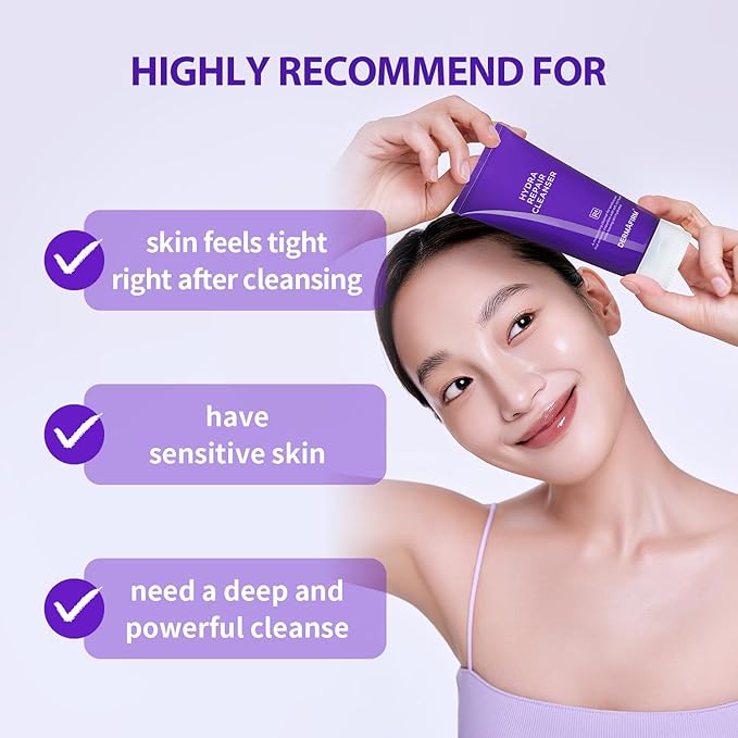 Dermafirm Hydra Repair Cleanser R4 Perilla Purple 150g β Hydrating and Soothing Facial Cleanser for Sensitive Skin
