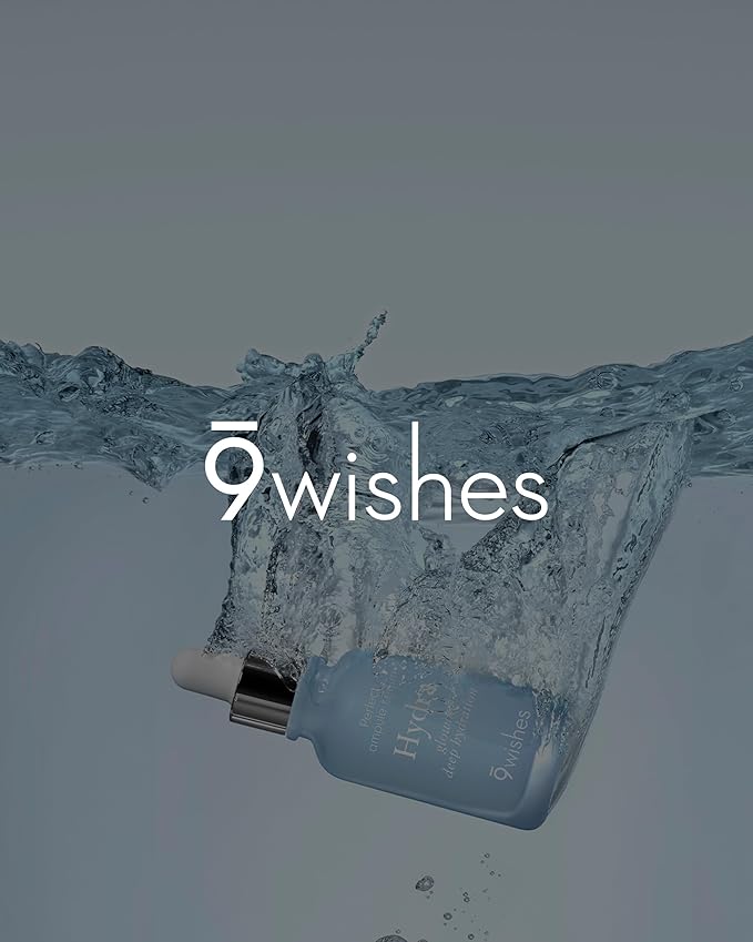 9 Wishes Hydra Ampoule II (1.01 fl oz) β Award-Winning Hydrating Serum for Face with Hyaluronic Acid, 55% Coconut Water, 72-Hour Long-Lasting Moisture, Korean Glass Skin Effect