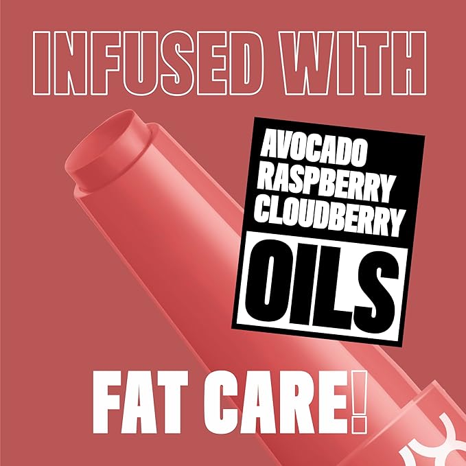 NYX PROFESSIONAL MAKEUP Fat Oil Slick Click, Lightweight, Buildable Pigmented Vegan Lip Balm - Caption This (Nude)