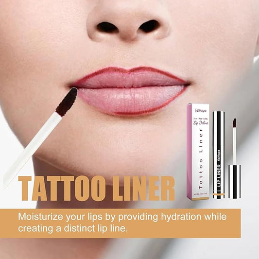 3PCS Lip LinerοΌPeel Off Lip Liner Tattoo, Peel Off Lip Stain, Long Lasting Lip Stain Peel Off, Infused with Hyaluronic Acid & Vitamin E, Makeup Gift for Women (red, 3)