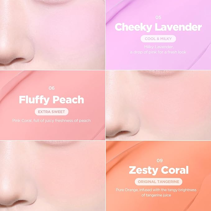 lilybyred Luv Beam Cheek Balm | Heart-Shaped Korean Cream Blush, Semi-Matte Finish, Long-Lasting, Blendable & Buildable, Soft Creamy Texture, Lightweight, Natural Flush (10 Grape Pink)