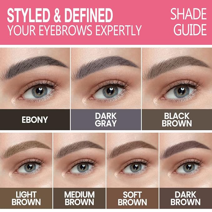 Waterproof Eyebrow Pencil, Professional Makeup Micro Brow Pencil, Double-ended ultra-fine eyebrow pencil, Ultra-Fine Mechanical Pencil (1, 09#Dark Brown)