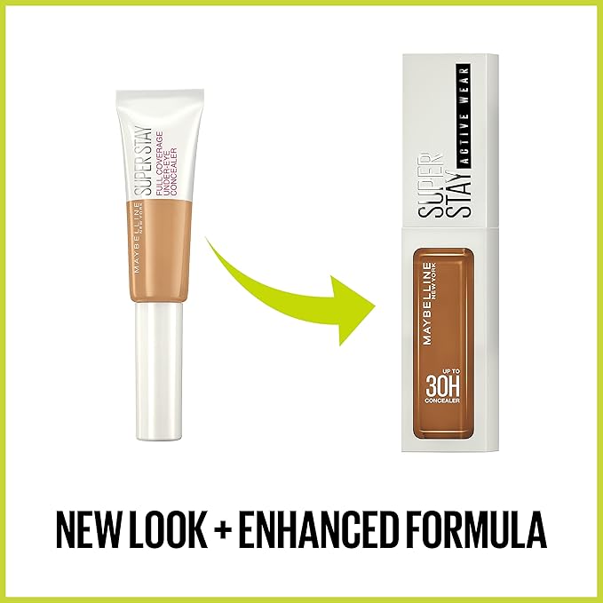 Maybelline Super Stay Liquid Concealer Makeup, Full Coverage Concealer, Up to 30 Hour Wear, Transfer Resistant, Natural Matte Finish, Oil-free, Available in 16 Shades, 30, 1 Count