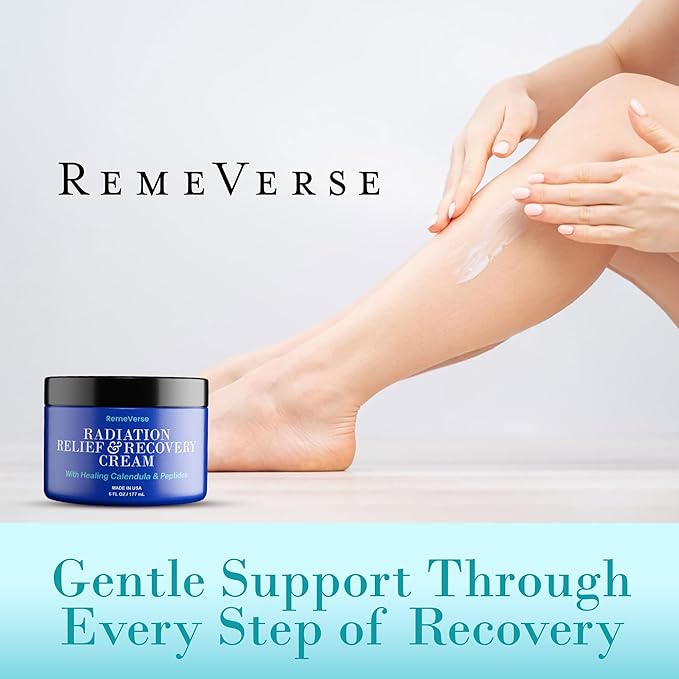 RemeVerse Radiation Cream β Unscented, Gentle, Hyaluronic Acid, Peptides & Calendula Cream for Burns, Soothing Skin and Hydrate Sensitive Skin, Radiation Treatment Skin Care β 6 fl oz