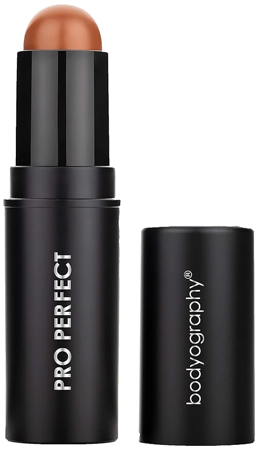 Bodyography Pro Perfect Foundation Stick - Demi-Matte Finish with A Natural Look - Enhancer for Concealing, Highlighting, and Contouring - Vitamin C & E (Espresso)