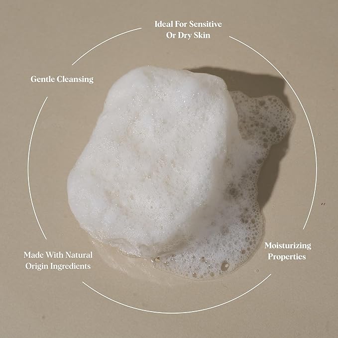 Natural Konjac Sponge Body (White), 1 Count (Pack of 1)