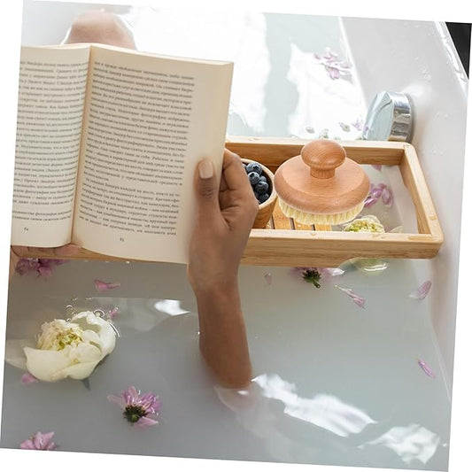 Bath Exfoliating Brush for Skin Scrubbing Handheld Shower Cleaner with Round Handle for Back Massage Lightweight and Compact Design for Home Bath Body Care