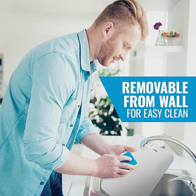 Anti-Fog Shower Mirror, Extra Large Size 11.81 x 7.87 in, High Definition Bathroom Fogless, Frameless, Impact Resistance Wall Hanging, Shower Accessories, Safe & Durable