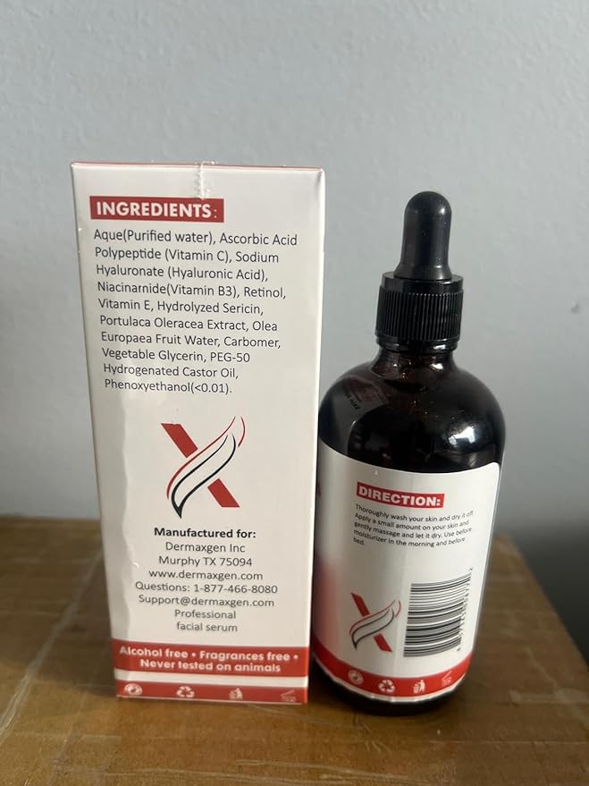 30% Vitamin C Face Serum with Hyaluronic Acid & Vitamin E β Natural Hydrating & Rejuvenating Serum for All Skin Types (4 FL OZ)