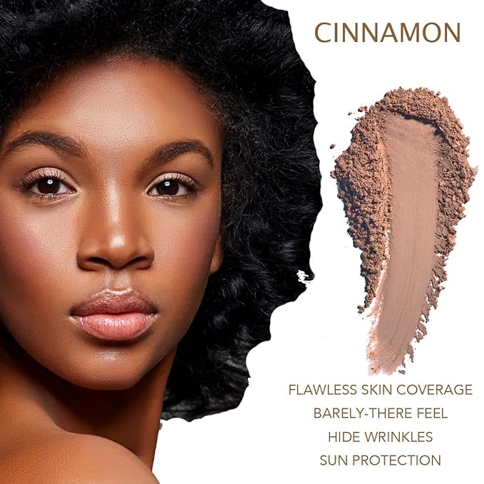 Bellaterra Cosmetics Mineral Powder Foundation | Long-Lasting All-Day Wear | Buildable Sheer to Full Coverage β Matte | Sensitive Skin Approved | Natural SPF 15 (Cinnamon) 9 grams