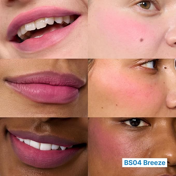 Blurry Pudding Pot + Keychain SET | Airbrushed Blush & Lip, Buildable Pigment, Long-lasting, Lightweight, Easy to Blend, Natural Soft Matte Finish Makeup β Breeze (Berry Pink) | 0.17 oz