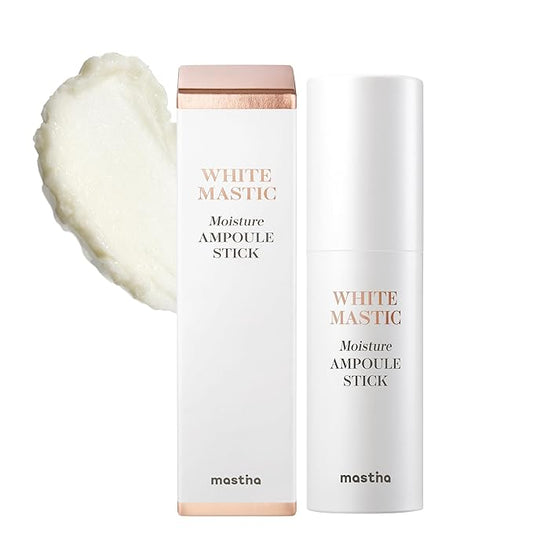 MASTINA White Mastic Moisture Ampoule Stick 0.35oz Wrinkle Reduction Elasticity Moisturizing Radiance Multi Balm Korean Skin Care Serum Stick for Face Lips Eyes Neck Vegan Collagen