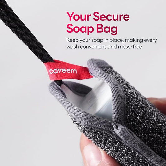 2 Pack Dual-Sided Softness Exfoliation Soap Pouch, Soap Saver Bag for Bar Soap, Soap Mesh Pocket Bar Holder for Washing Body, Soap Sack Sponge Bag for Shower Bath