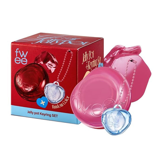 Glowy Jelly Pot + Keychain SET | Dewy Jelly Lip & Blush Color, Tinted Glow Jelly Balm, Dewy Buildable Finish β Lolly (Candy Pink) | 0.14 oz