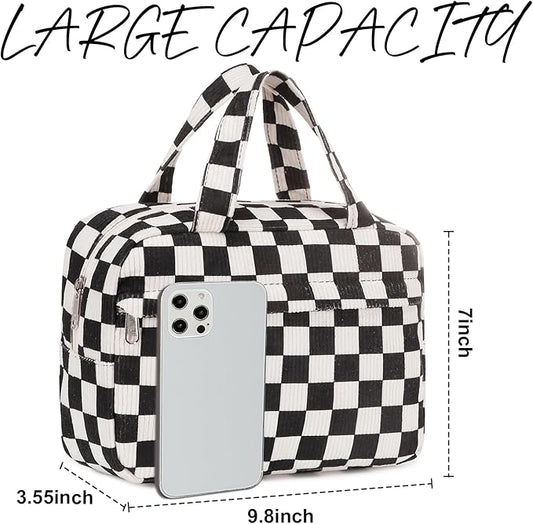 Makeup Bag for Women Cosmetic Bag Large Make Up Organizer Travel Toiletry Bags Waterproof Zipper Tote Pouch Purse for Girls