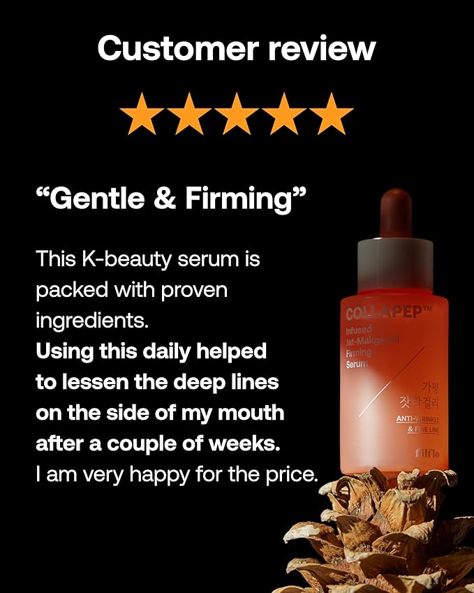 Collapep Infused Jat-Makgeolli Firming Serum, Korean Traditional Fermented Ingredients, Nourishing, Hydrating Serum for Fine Lines, Pore and Rough Skin, Korean Skin Care, 1.52 Fl Oz