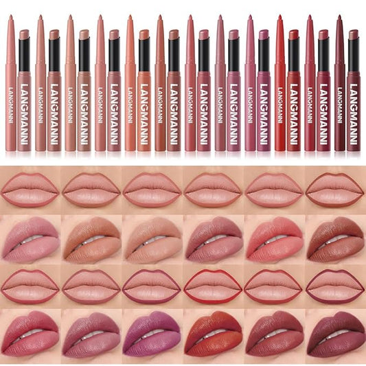 12Pcs Matte Lipstick + Lip Liner Pens Lip Combo Sets, Creamy Matte Lip Makeup Kit Long-Lasting Waterproof, Smudge-Proof Highly Pigmented Formula, Bold & Chic Shades Makeup Set (Bold Reds Collection)