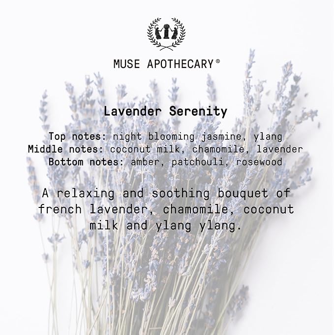 Muse Apothecary Linen Ritual - Aromatic, Soothing, and Relaxing Linen Spray for Bedding, Laundry and Fabric Spray Freshener - Infused with Aromatherapy Essential Oils - Lavender Serenity