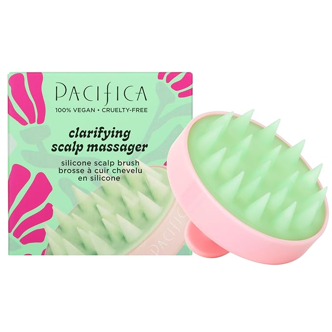 Pacifica Scalp Detox Set β Rosemary Apple Cider Vinegar Scalp Exfoliating Tonic with Scalp Massager Brush, Deep Cleansing & Clarifying Treatment for Buildup, Dry Flaky Scalp, Vegan