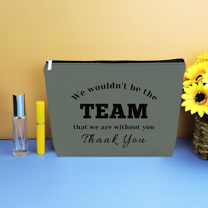 Boss Leader Appreciation Makeup Bag for Women Employee - Oxford Cloth Cosmetic Bag for Colleague Leaving, Boss Day, Birthday, Thanksgiving - Thank You Gift for Coach, Manager, Supervisor