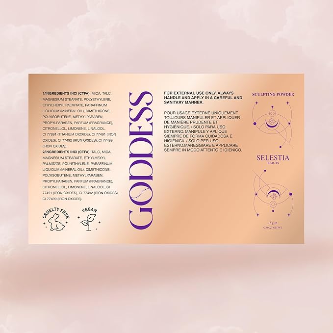 Goddess Contour Powder – Matte Sculpting Contour Makeup – Easy-to-Blend, Suitable for Various Skin Tones, 0.53 oz