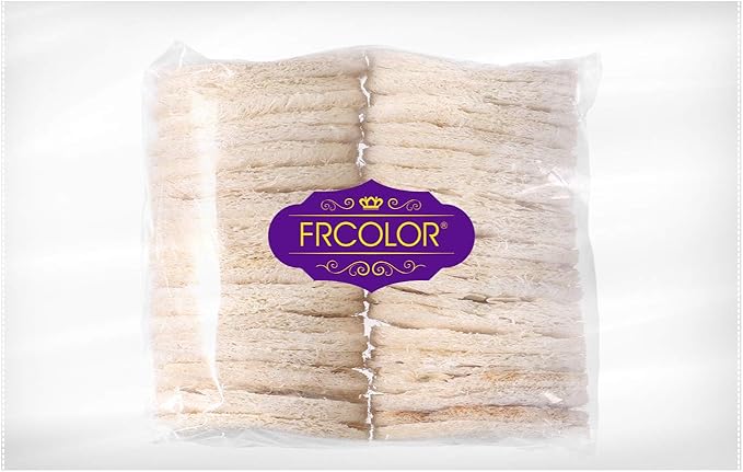 Frcolor 50 Pcs Loofah Face Pads Exfoliating Loofah Sponges Makeup Remover Reusable Soft Facial Skin Care Scrub Wash Pads