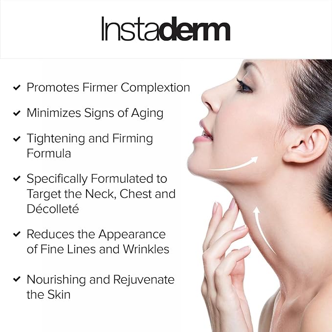 Neck and Décolleté Firming Craem – Tightening & Lifting Treatment for Crepey, Wrinkles, sagging Skin & Vertical Lines. Anti-Aging Peptide Formula to Boost Hydration & Collagen in the Skin.